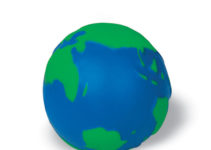 Antistresový míč ve tvaru zeměkoule