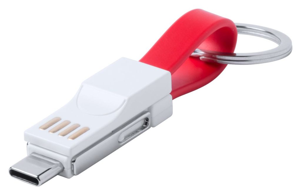 přívěšek na klíče s USB nabíjecím kabelem