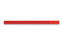 Dřevěná tesařská tužka se 14 cm pravítkem
