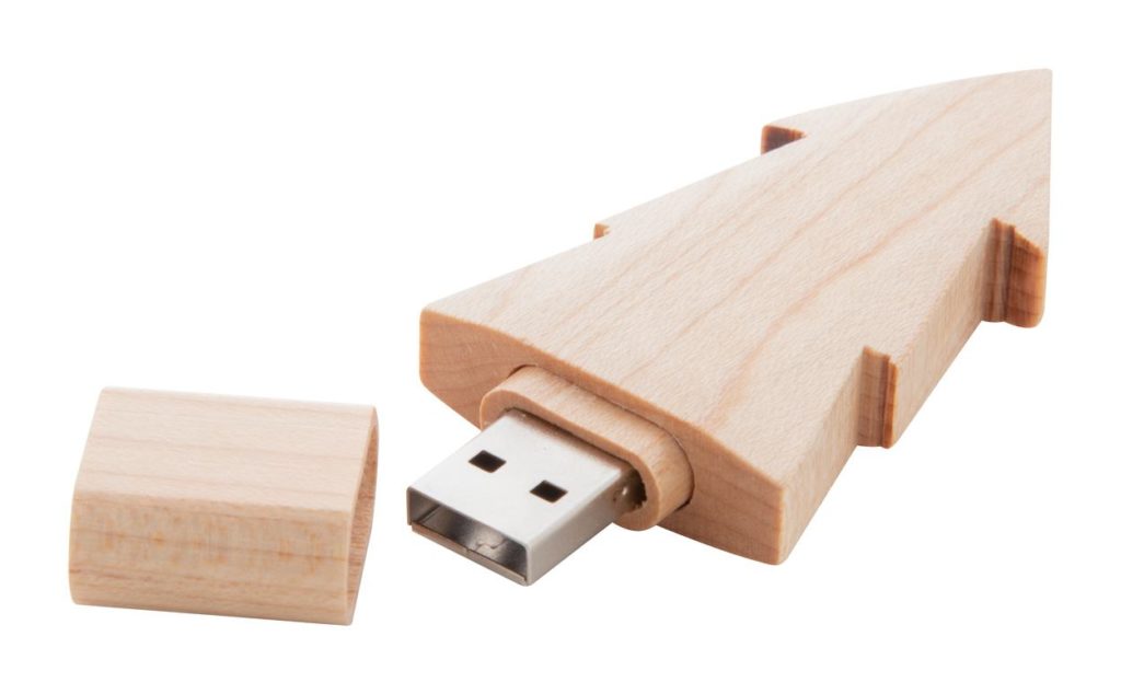 Dřevěný USB flah disk 8GB ve tvaru stromečku