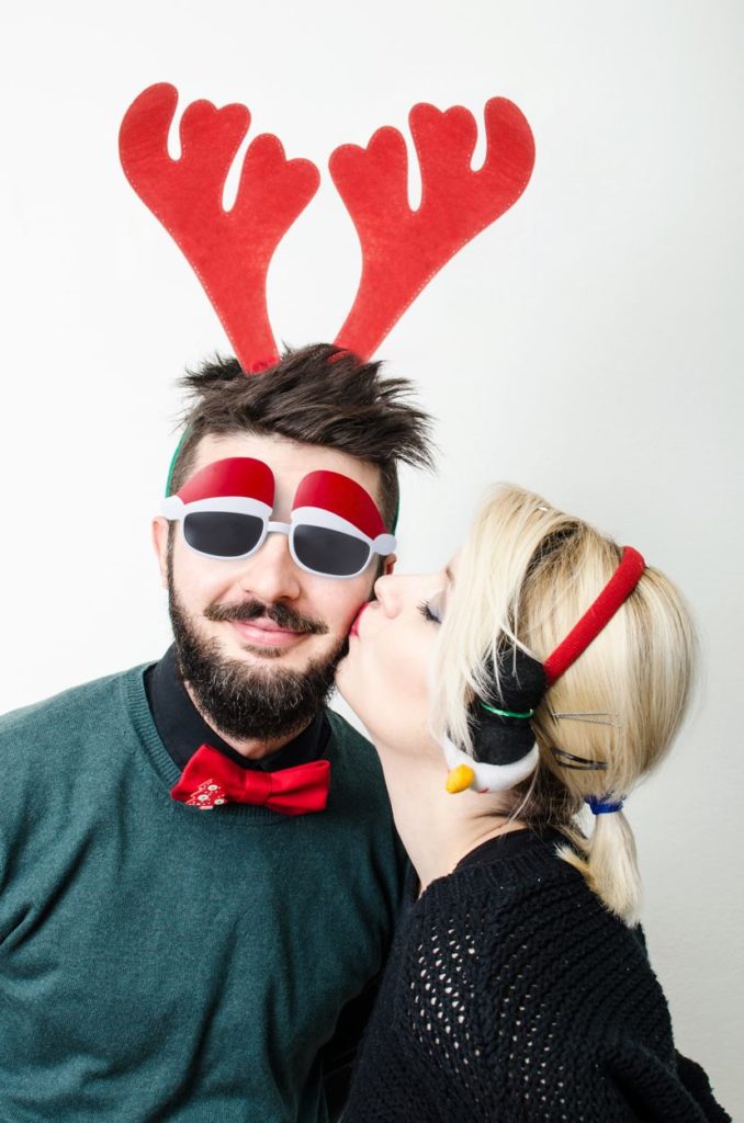 Reklamní sluneční brýle s vánočním motivem