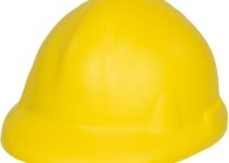 Antistresová pomůcka ve tvaru přilby stavebního dělníka
