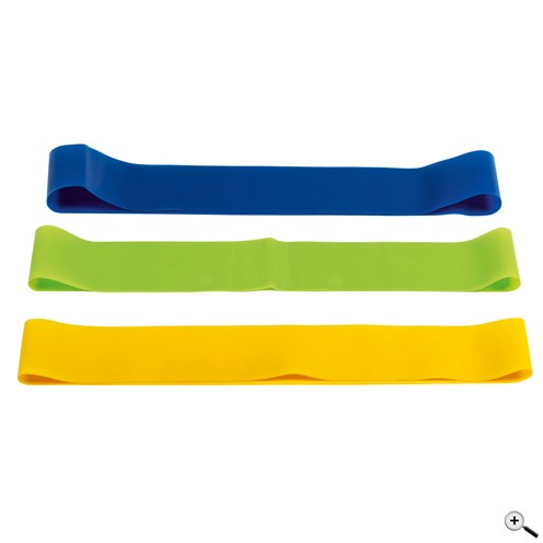 Reklamní elastické cvičební pásky v různých barvách a silách