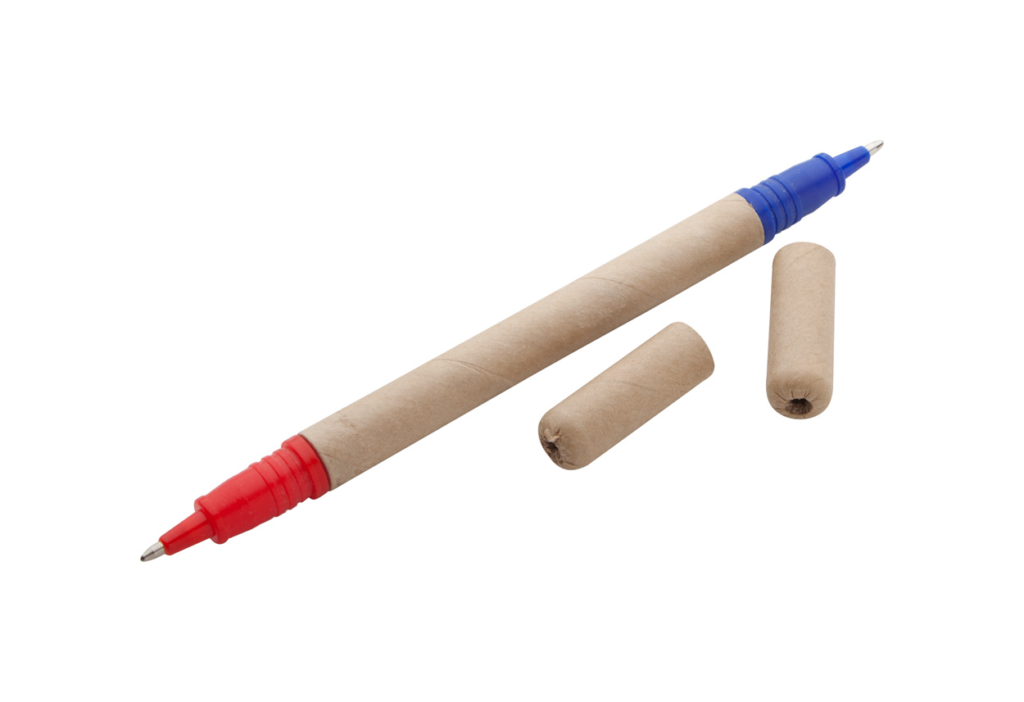 Kuličkové pero červenou a modrou náplní