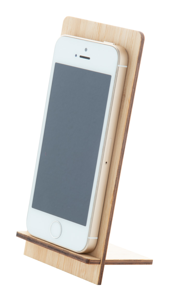 Stojánek na mobil z bambusové překližky